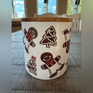 Eli + Ana Handmade Gingerbread Ceramic Jar Holiday Decor